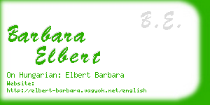 barbara elbert business card